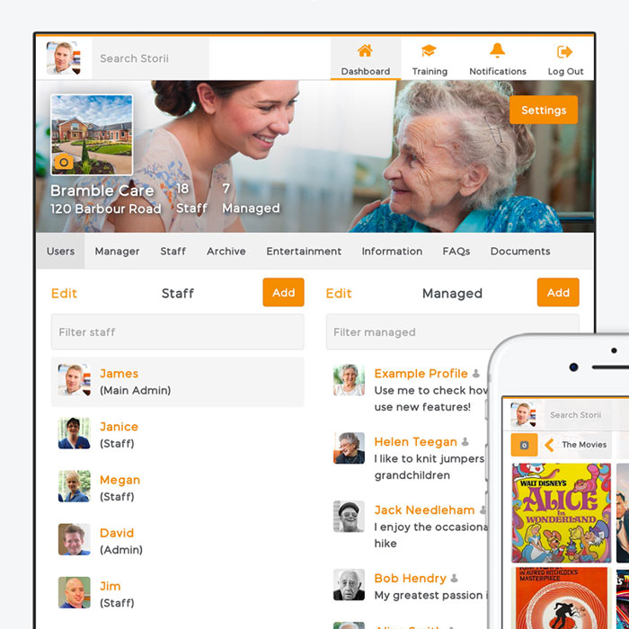 Responsive design for Storii