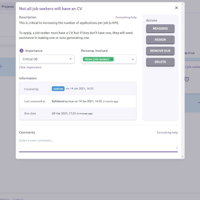 Survey configuration view